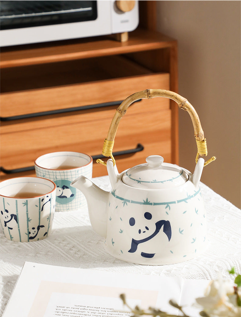 Panda Tea Set Gift Box Set Cup Kettle High-end Luxury Afternoon Tea Ceramic Teapot Teacup Housewarming Cupware