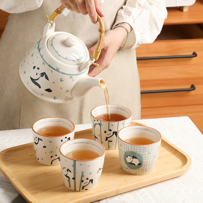Panda Tea Set Gift Box Set Cup Kettle High-end Luxury Afternoon Tea Ceramic Teapot Teacup Housewarming Cupware