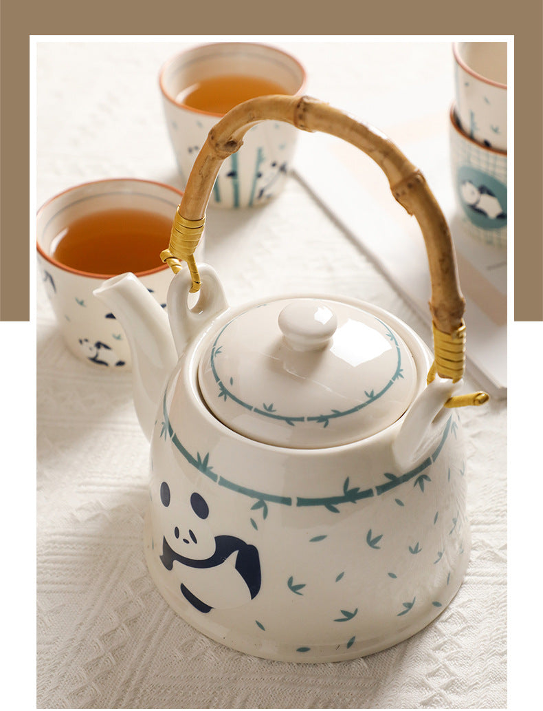 Panda Tea Set Gift Box Set Cup Kettle High-end Luxury Afternoon Tea Ceramic Teapot Teacup Housewarming Cupware