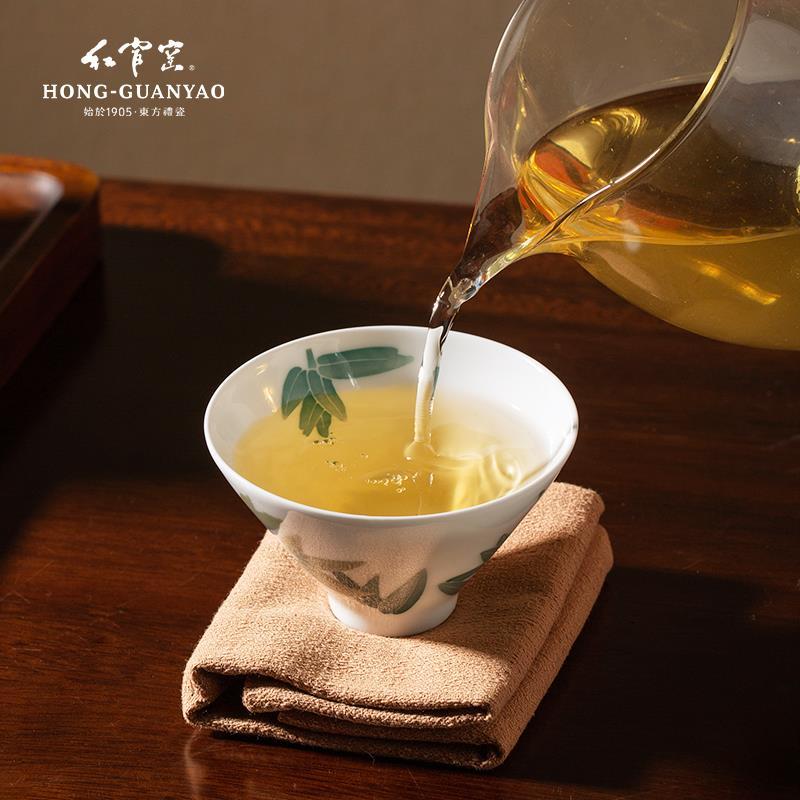 Ceramic Tea Set Cup Four Gentlemen Gift Kung Fu High-end Set Master Cup Glaze Tea Cup Underglaze Liqui Red Official Kiln