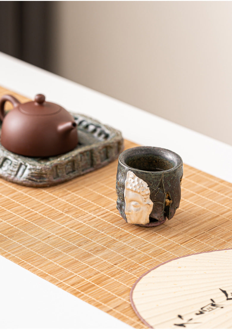 Dunhuang One Thought Between Master Cup Shino Yaki Ceramic Cup Handmade Cultural Creative High-end Retro Tea Cup Tasting Cup