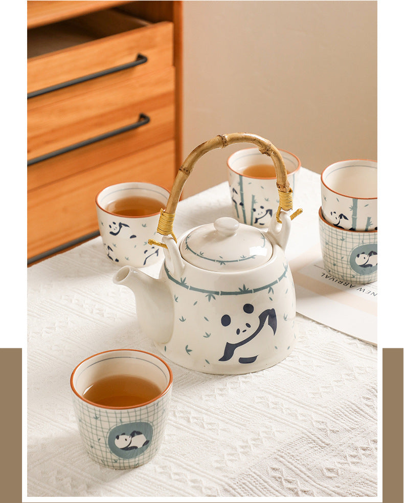 Panda Tea Set Gift Box Set Cup Kettle High-end Luxury Afternoon Tea Ceramic Teapot Teacup Housewarming Cupware