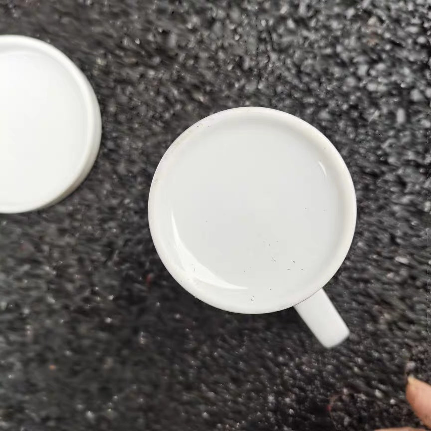 Liling Underglaze Five Colors Red Official Kiln Produced Pure White Covered Tea Cup Water Cup