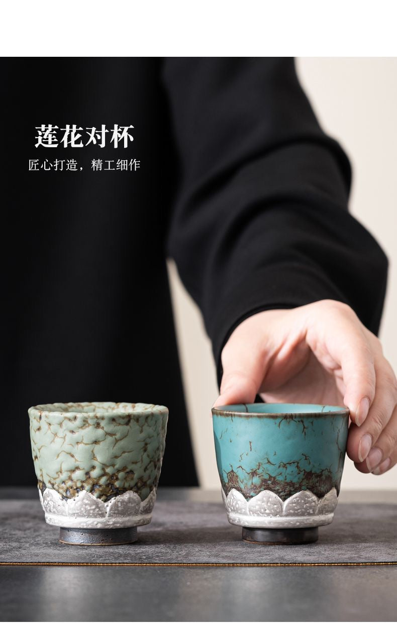 Cultural and Creative Encounter with Dunhuang Couple Mugs Retro Tea Cups Ceramic Master Cups High-end Gift Box Set for Annual Meeting Souvenirs