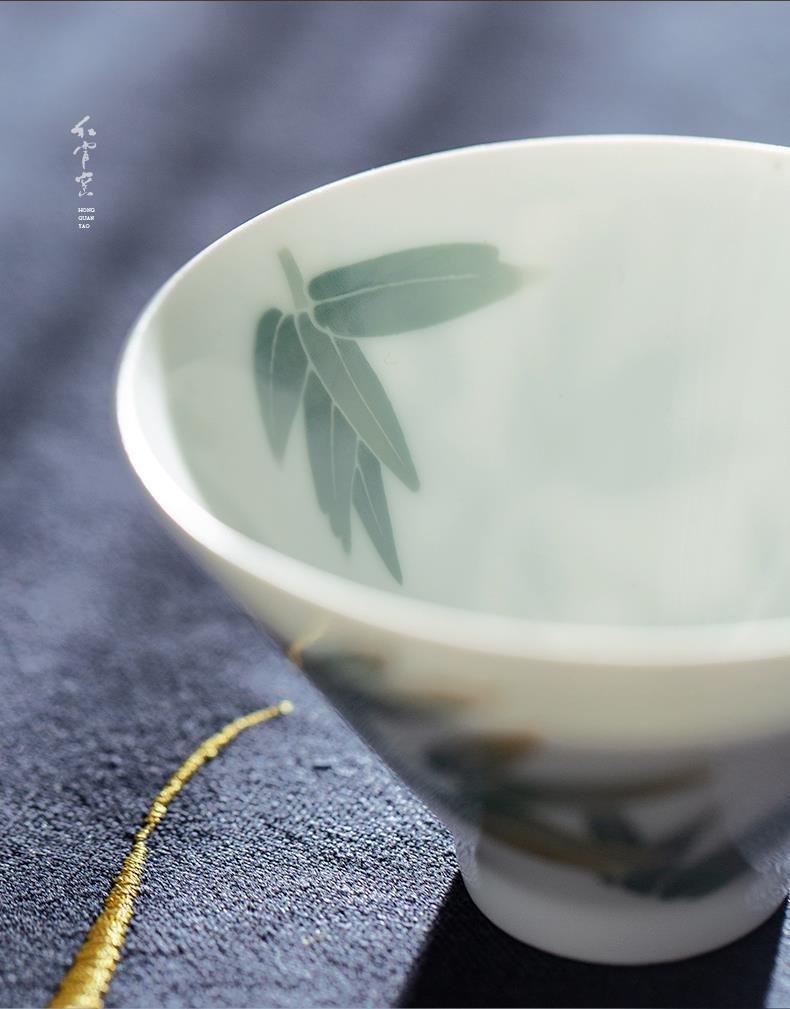 Ceramic Tea Set Cup Four Gentlemen Gift Kung Fu High-end Set Master Cup Glaze Tea Cup Underglaze Liqui Red Official Kiln
