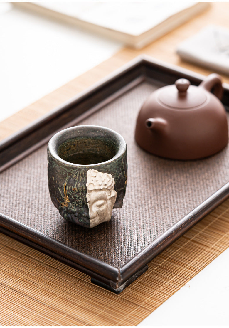 Dunhuang One Thought Between Master Cup Shino Yaki Ceramic Cup Handmade Cultural Creative High-end Retro Tea Cup Tasting Cup
