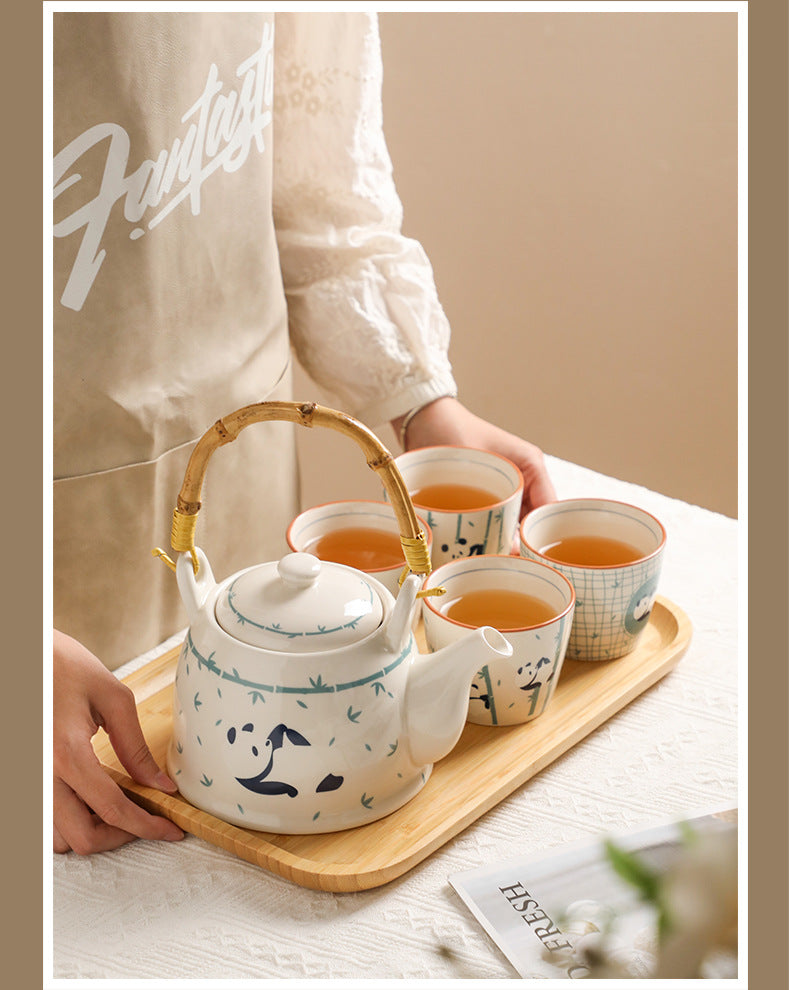 Panda Tea Set Gift Box Set Cup Kettle High-end Luxury Afternoon Tea Ceramic Teapot Teacup Housewarming Cupware