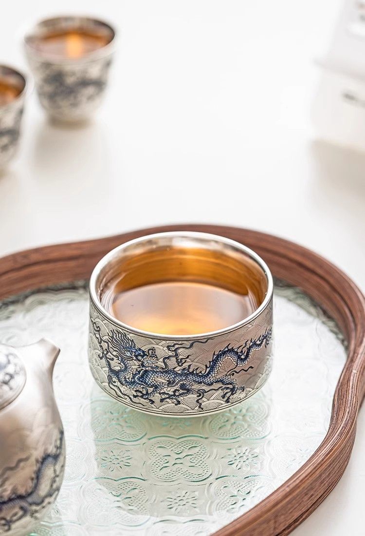 High Temperature Resistant Gold Plated New Single Cup Anti-scald Large Capacity High-end Kung Fu Tea Set Tea Cup Personal Use