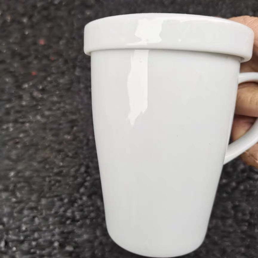 Liling Underglaze Five Colors Red Official Kiln Produced Pure White Covered Tea Cup Water Cup