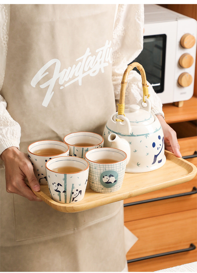 Panda Tea Set Gift Box Set Cup Kettle High-end Luxury Afternoon Tea Ceramic Teapot Teacup Housewarming Cupware
