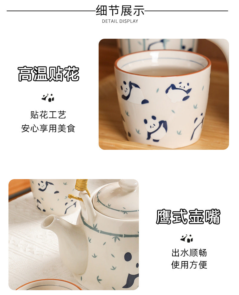 Panda Tea Set Gift Box Set Cup Kettle High-end Luxury Afternoon Tea Ceramic Teapot Teacup Housewarming Cupware