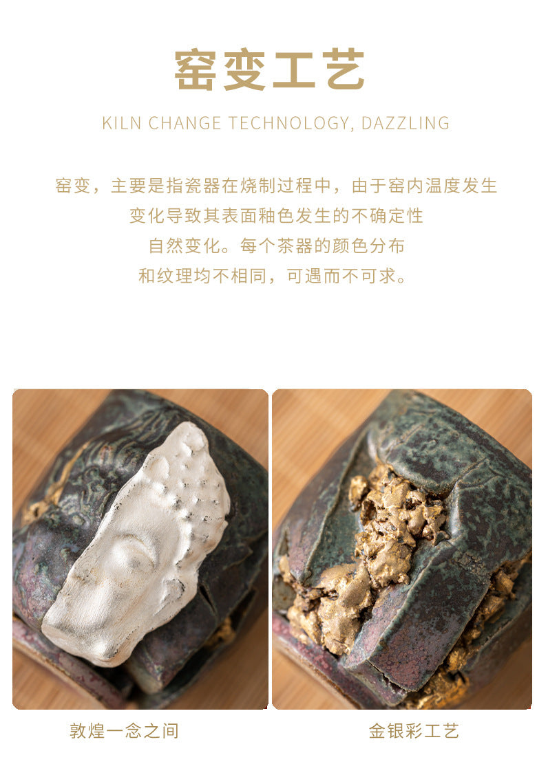 Dunhuang One Thought Between Master Cup Shino Yaki Ceramic Cup Handmade Cultural Creative High-end Retro Tea Cup Tasting Cup
