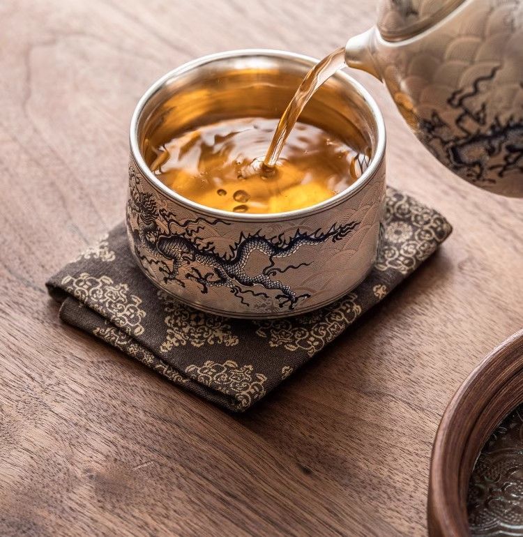 High Temperature Resistant Gold Plated New Single Cup Anti-scald Large Capacity High-end Kung Fu Tea Set Tea Cup Personal Use