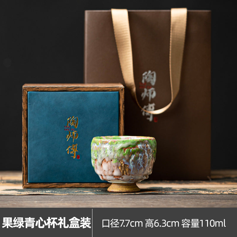Dunhuang One Thought Between Master Cup Shino Yaki Ceramic Cup Handmade Cultural Creative High-end Retro Tea Cup Tasting Cup