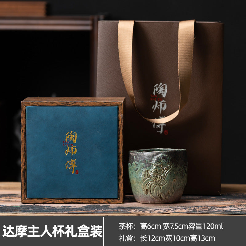 Dunhuang One Thought Between Master Cup Shino Yaki Ceramic Cup Handmade Cultural Creative High-end Retro Tea Cup Tasting Cup