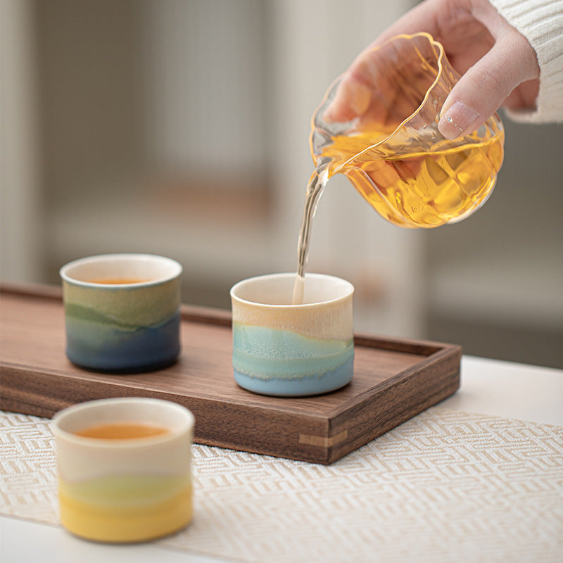 Jinxiu Mountain and River Master Cup Gift Box Ceramic Tea Cup High-end Tea Cup for Elders and Clients Holiday Souvenir