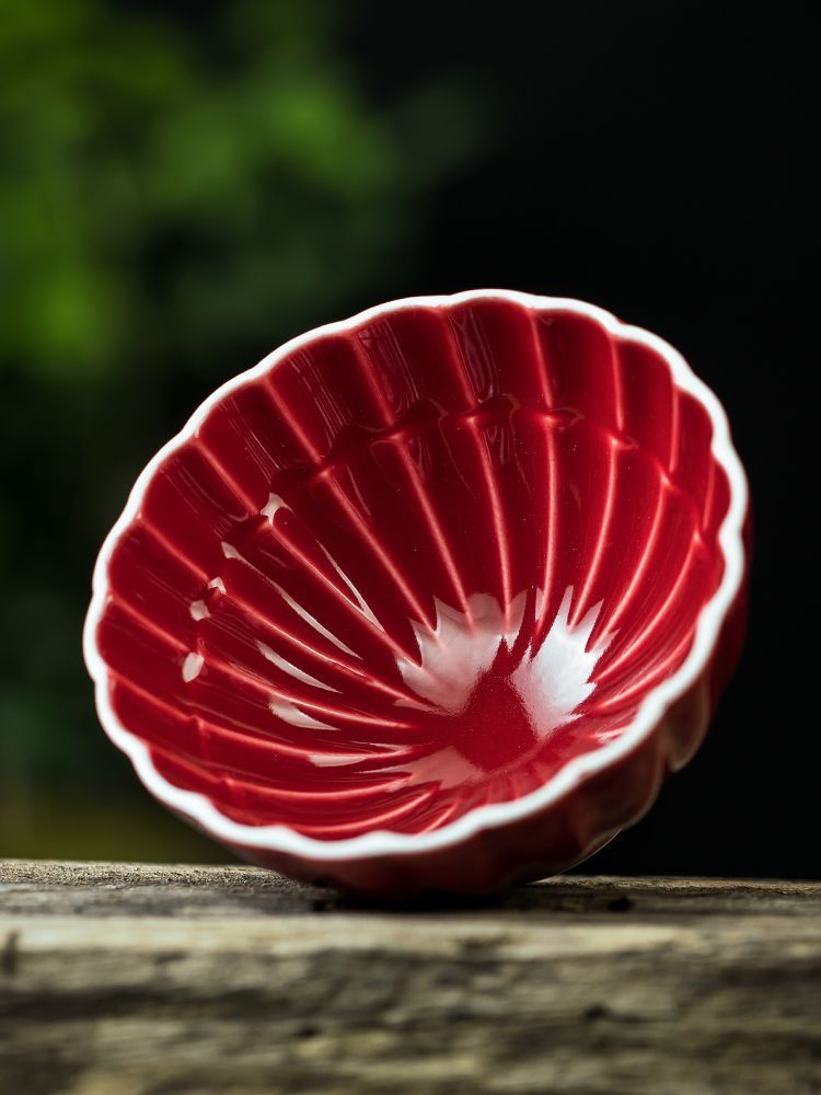 Official Kiln Specialty Ji Red Glaze Tea Cup High-end Ceramic Tasting Cup Chinese Kung Fu Tea Cup