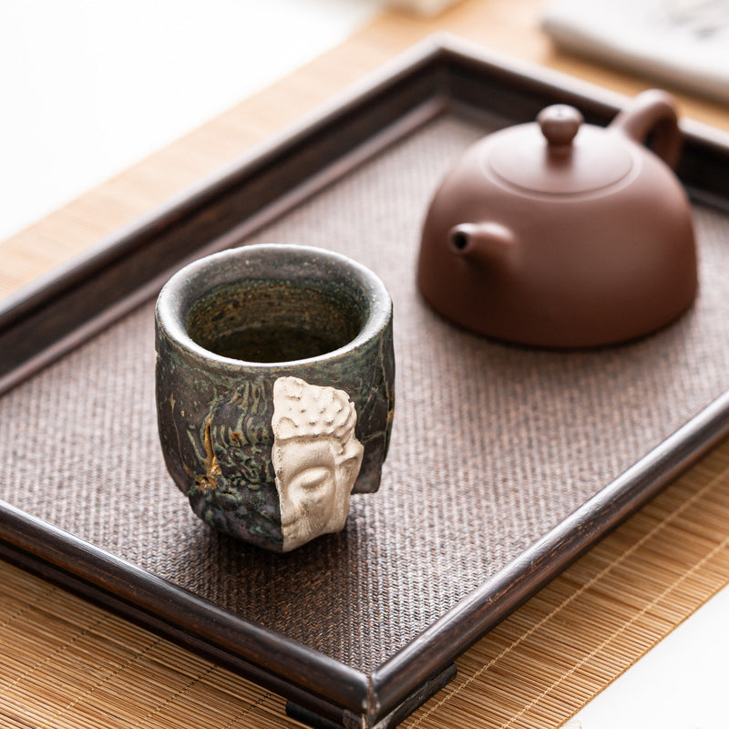 Dunhuang One Thought Between Master Cup Shino Yaki Ceramic Cup Handmade Cultural Creative High-end Retro Tea Cup Tasting Cup