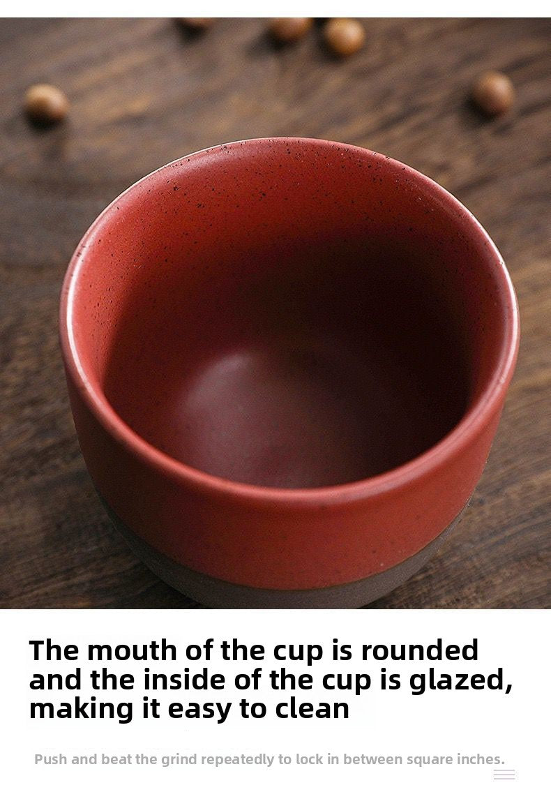 Cross-Border Retro Coarse Pottery Espresso Cup Japanese Creative Colorful Master Cup Tea Cup Matte Texture Spot Cup Wholesale