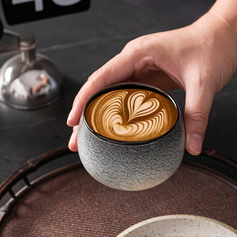 Cross-Border Retro Coarse Pottery Espresso Cup Japanese Creative Colorful Master Cup Tea Cup Matte Texture Spot Cup Wholesale