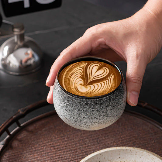 Cross-Border Retro Coarse Pottery Espresso Cup Japanese Creative Colorful Master Cup Tea Cup Matte Texture Spot Cup Wholesale