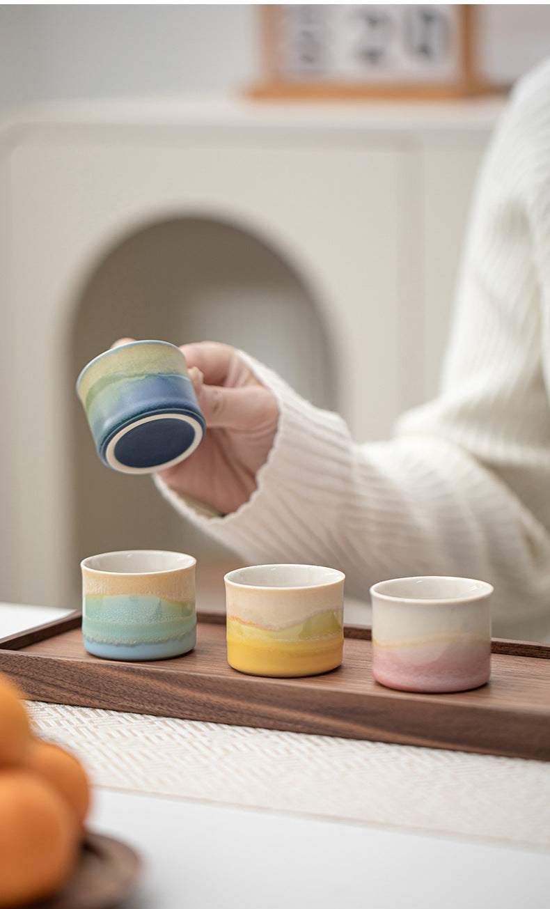 Jinxiu Mountain and River Master Cup Gift Box Ceramic Tea Cup High-end Tea Cup for Elders and Clients Holiday Souvenir