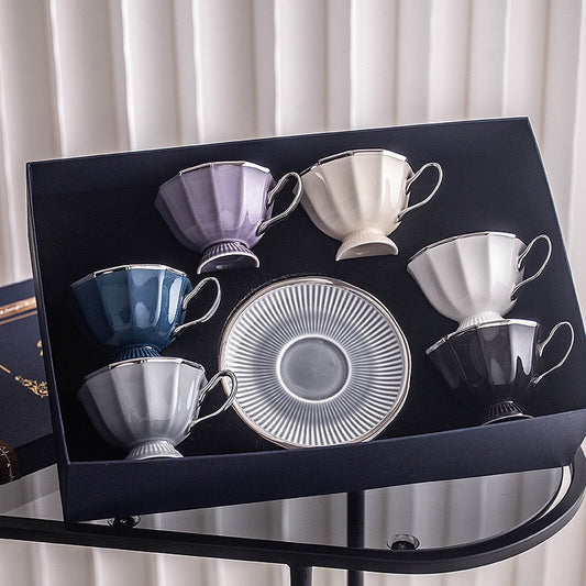 European-Style Ceramic Coffee Set Creative Gift Suit British Style Coffee Cup Exquisite Cup Afternoon Tea Set Advanced