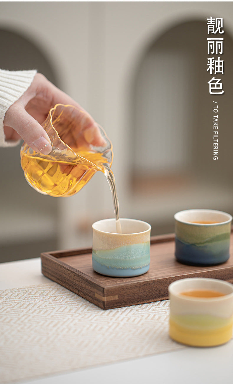 Jinxiu Mountain and River Master Cup Gift Box Ceramic Tea Cup High-end Tea Cup for Elders and Clients Holiday Souvenir