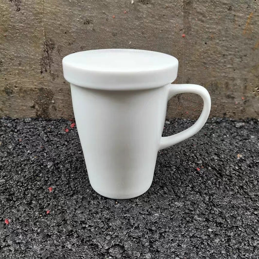 Liling Underglaze Five Colors Red Official Kiln Produced Pure White Covered Tea Cup Water Cup