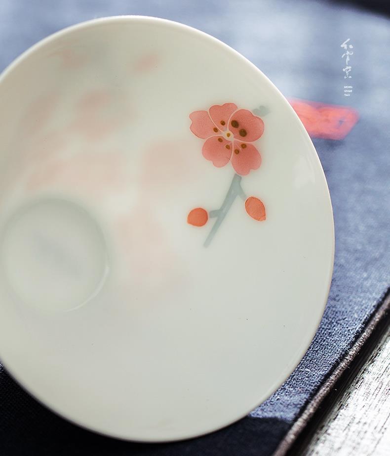 Ceramic Tea Set Cup Four Gentlemen Gift Kung Fu High-end Set Master Cup Glaze Tea Cup Underglaze Liqui Red Official Kiln