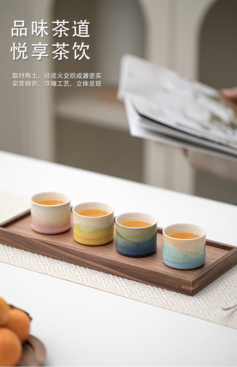 Jinxiu Mountain and River Master Cup Gift Box Ceramic Tea Cup High-end Tea Cup for Elders and Clients Holiday Souvenir