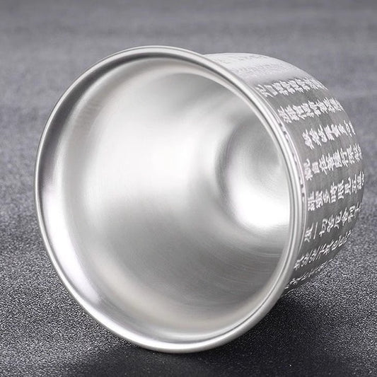 999Pure Silver Heart Sutra Master Cup Large Tea Cup Kung Fu Tea Set High-end Household Gift Health Silver Tea Bowl