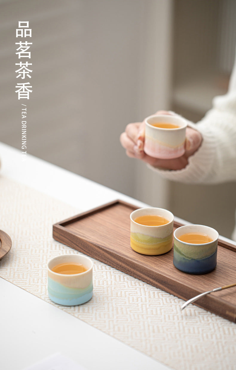 Jinxiu Mountain and River Master Cup Gift Box Ceramic Tea Cup High-end Tea Cup for Elders and Clients Holiday Souvenir