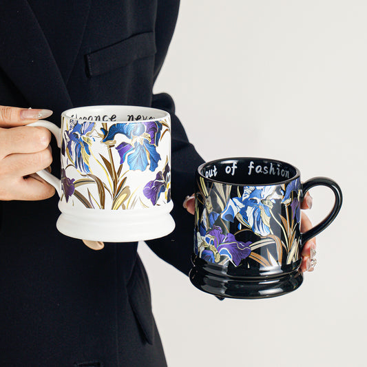 French Retro Mug Coffee Cup Home Creative High-Value Office Water Cup Ceramic Breakfast Cup for Girls