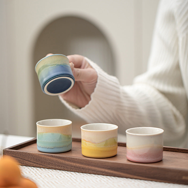 Jinxiu Mountain and River Master Cup Gift Box Ceramic Tea Cup High-end Tea Cup for Elders and Clients Holiday Souvenir
